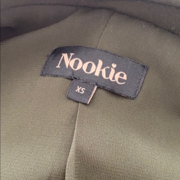 OLIVE Green Blazer Dress-Stunning! Unique Buttons - Picture 6 of 7